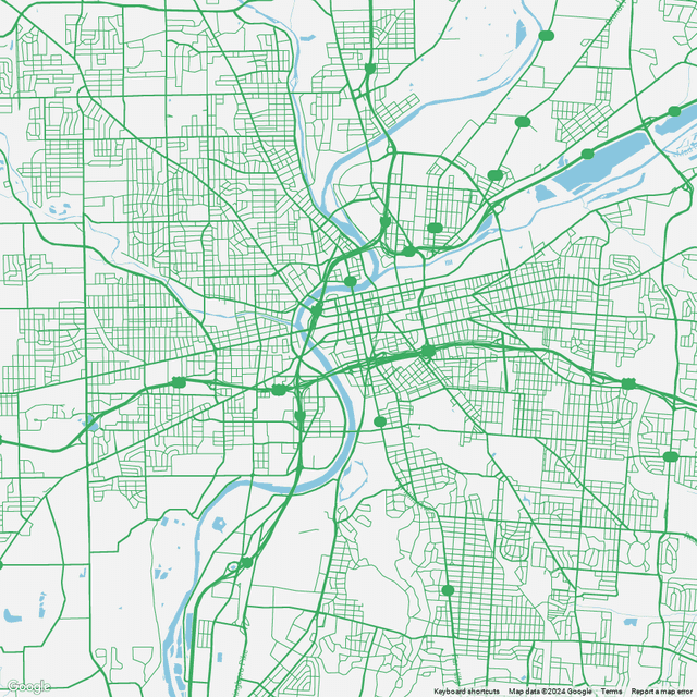 Map of Dayton, Ohio